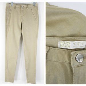 Zara Basic Tan Khaki Skinny Pants Chinos Trousers